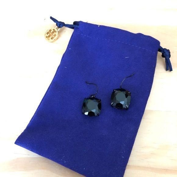 NWOT Tory Burch Crystal Earrings in Black - Picture 1 of 3